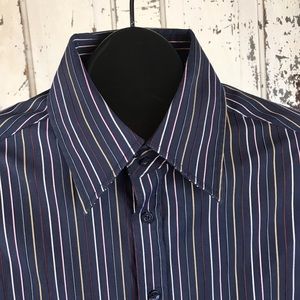 7 diamonds striped button down shirt